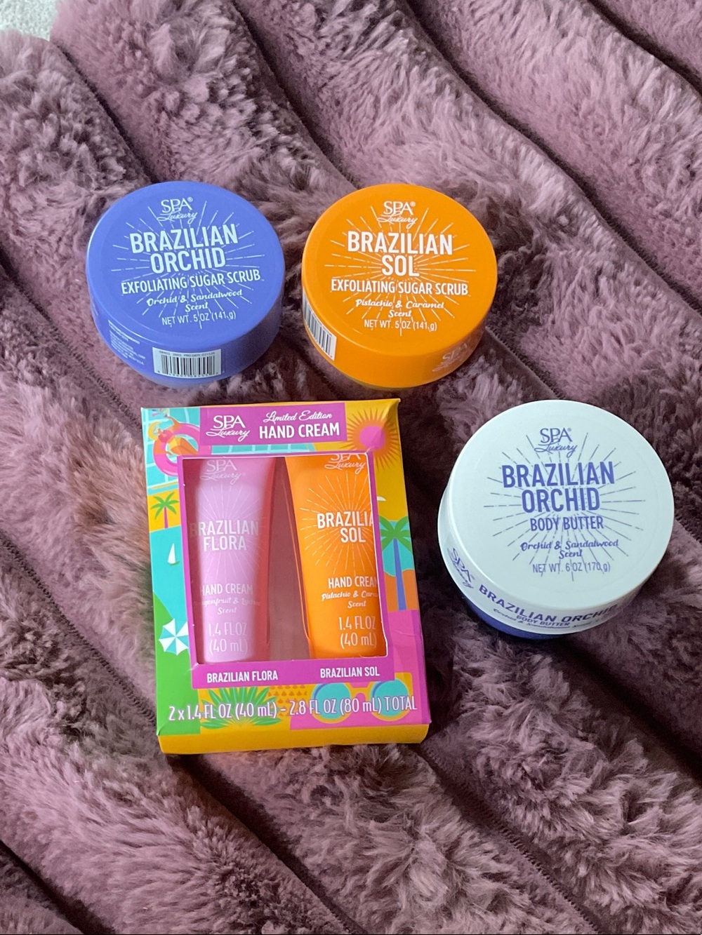 SPA Beauty Brazilian Orchid & Brazilian Sol Body Care Set - Pink & Orange